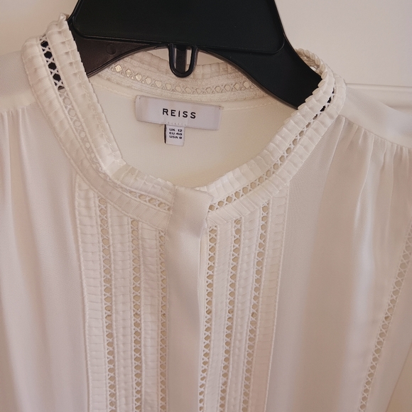 Reiss white long sleeve woman's blouse size 8 - Picture 7 of 16